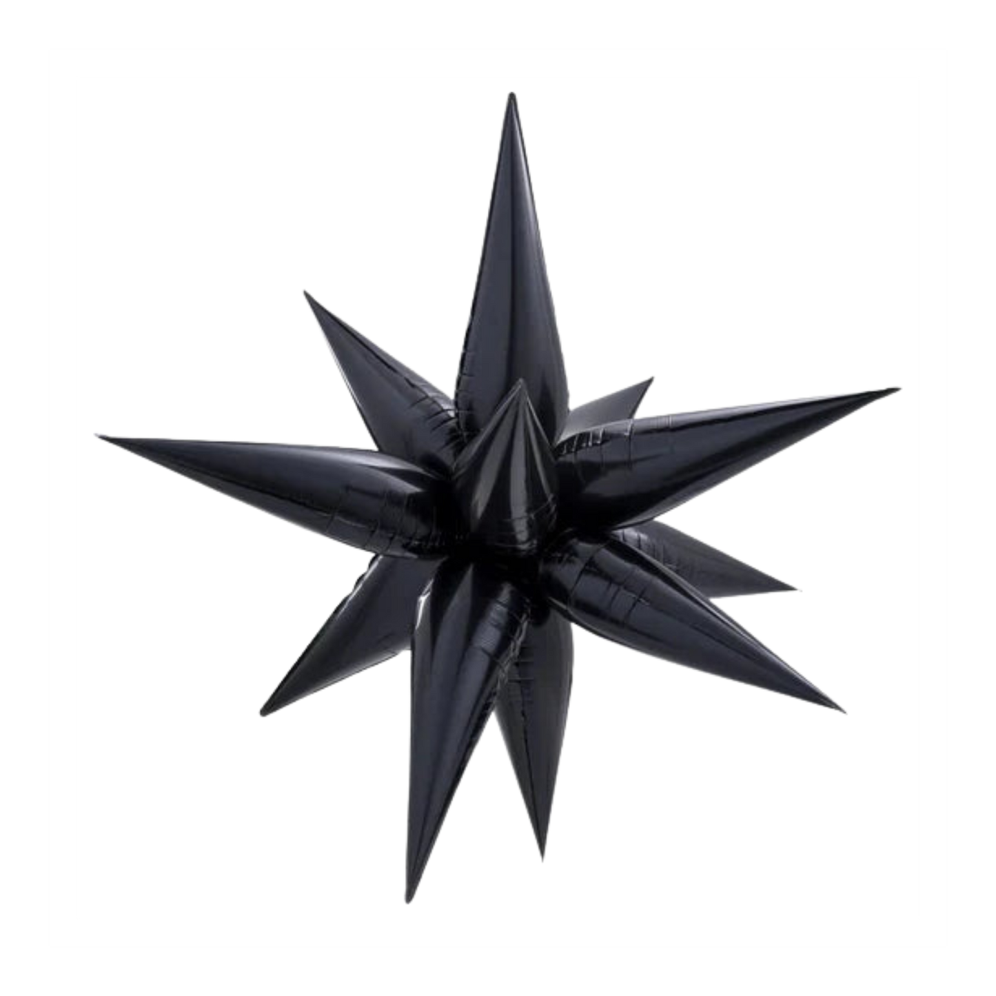 40 In. Black Starburst Foil Balloon