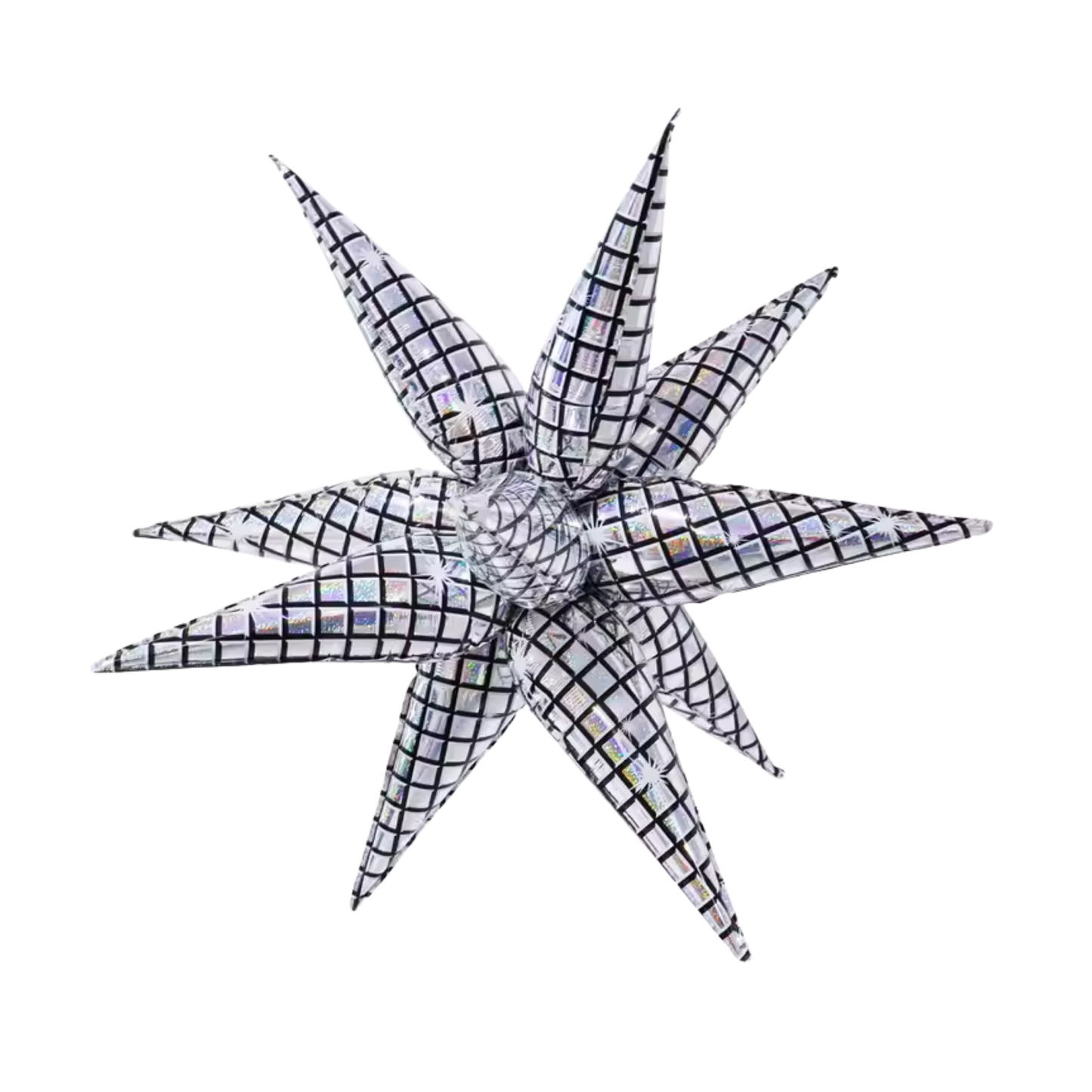 32 In. Disco Starburst Foil Balloon
