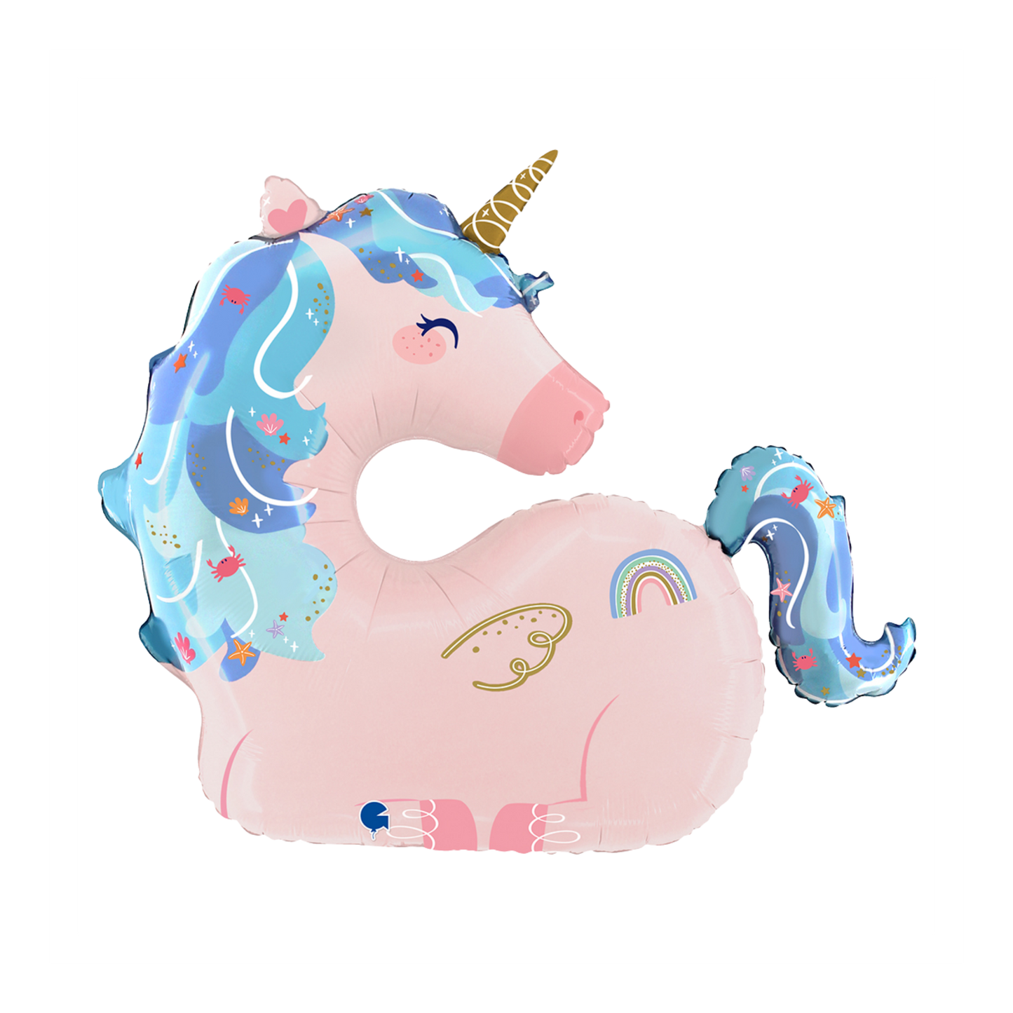 41 In. Maritime Unicorn Foil Balloon