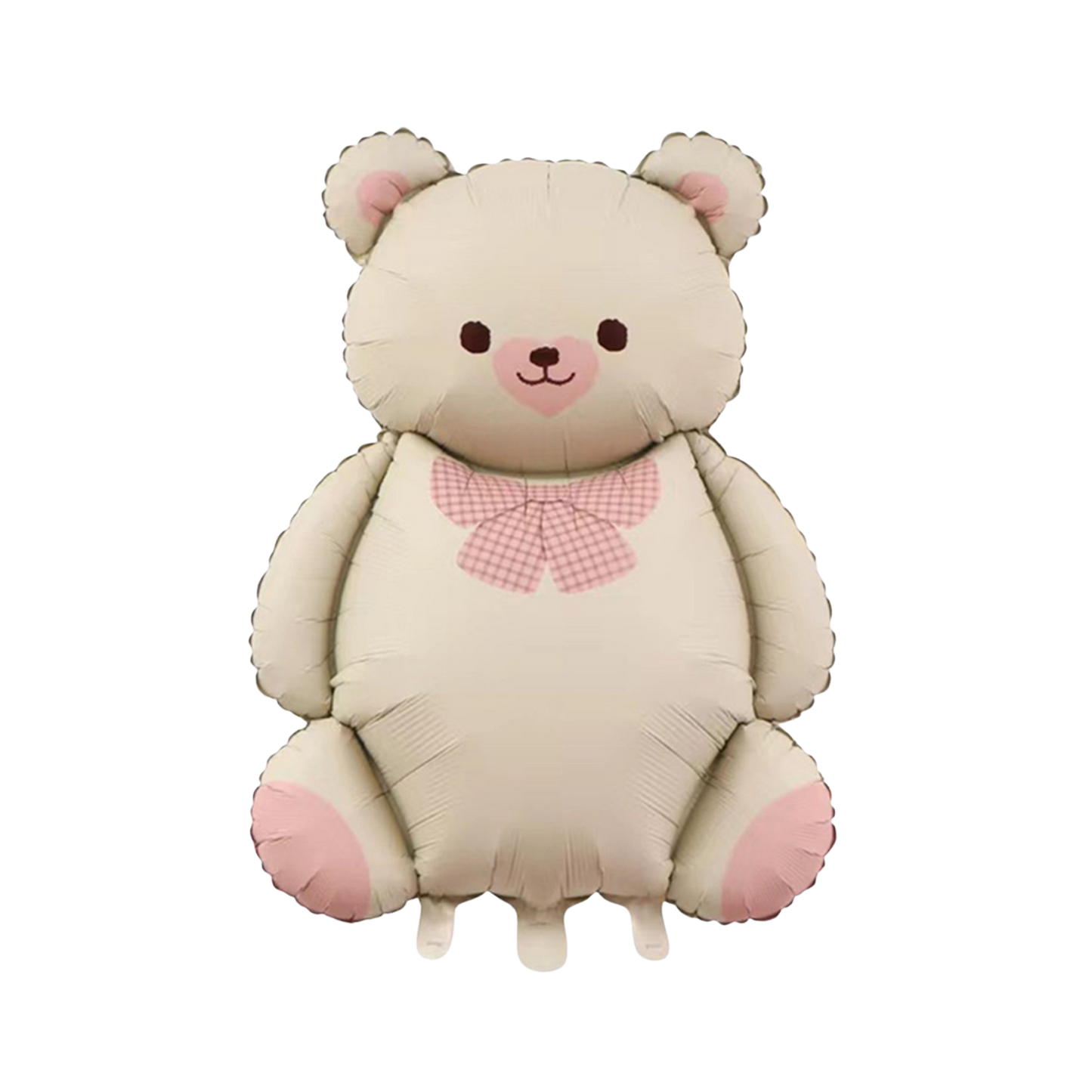 35 In. Cream Pink Teddy Bear Foil Balloon