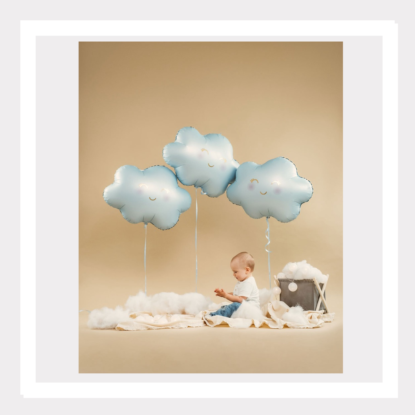 30 In. Pastel Blue Cloud Foil Balloon