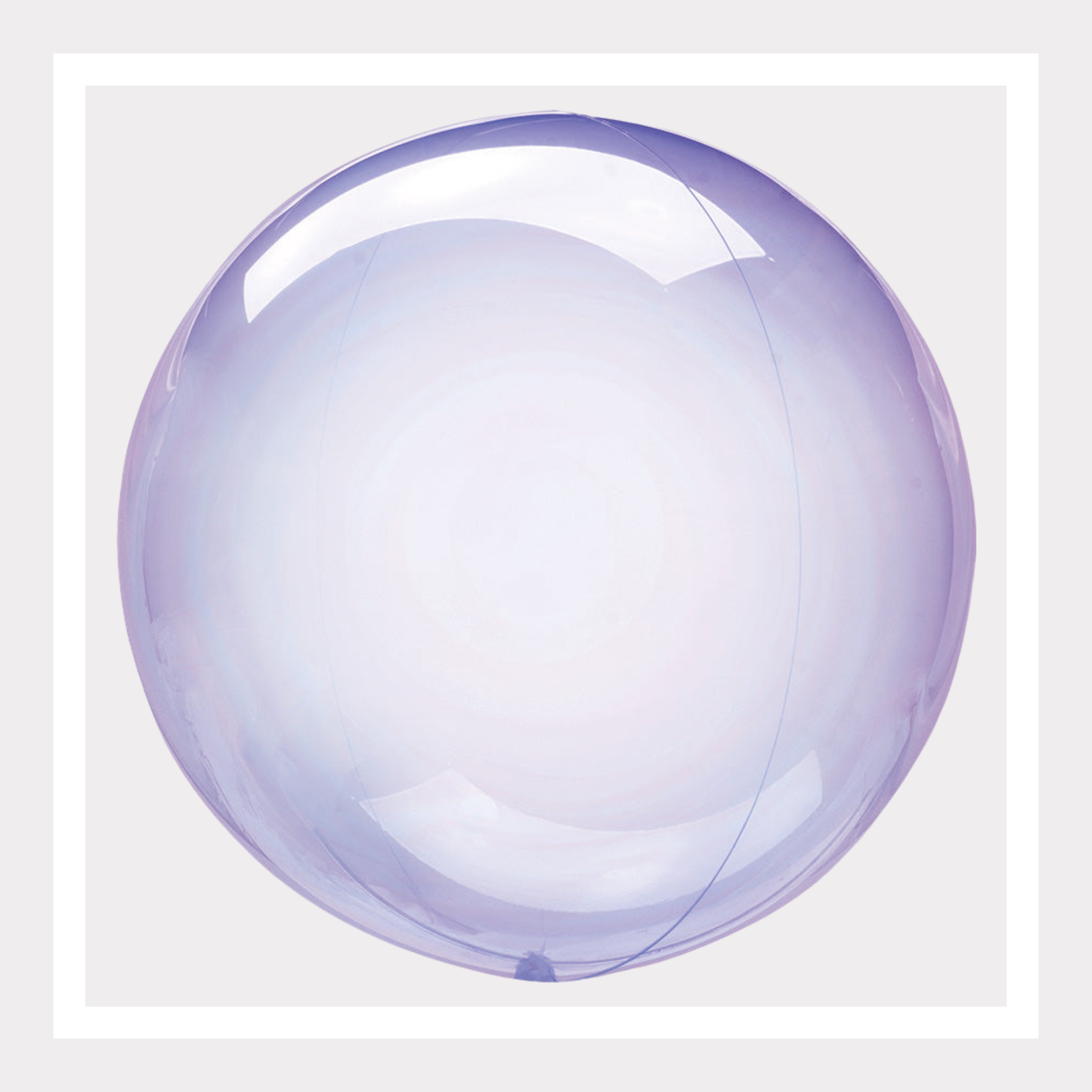 10 In. Purple Crystal Clearz Orb Balloon