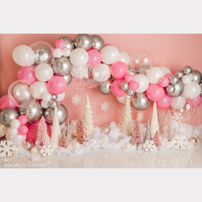 Pink Frost Balloon Garland Kit