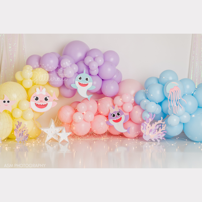 Birthday Shark Balloon Garland Kit