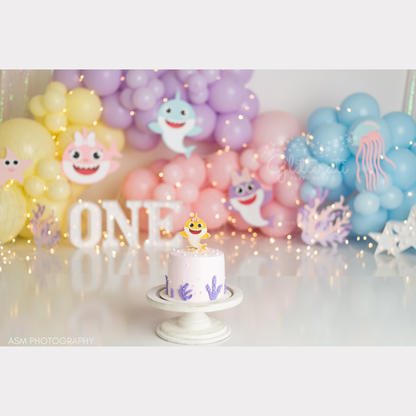 Birthday Shark Balloon Garland Kit