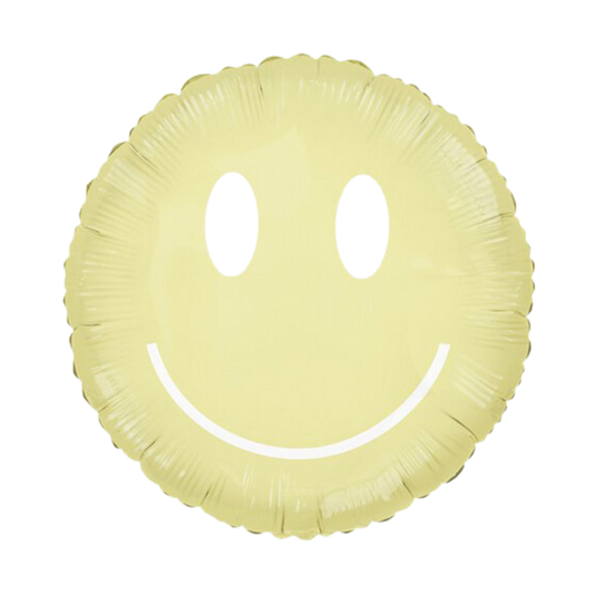 30 In. Sunny Smile Yellow Foil Balloon
