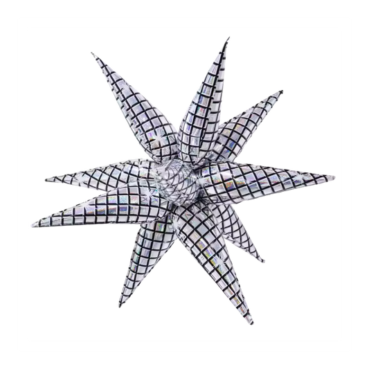 32 In. Disco Starburst Foil Balloon
