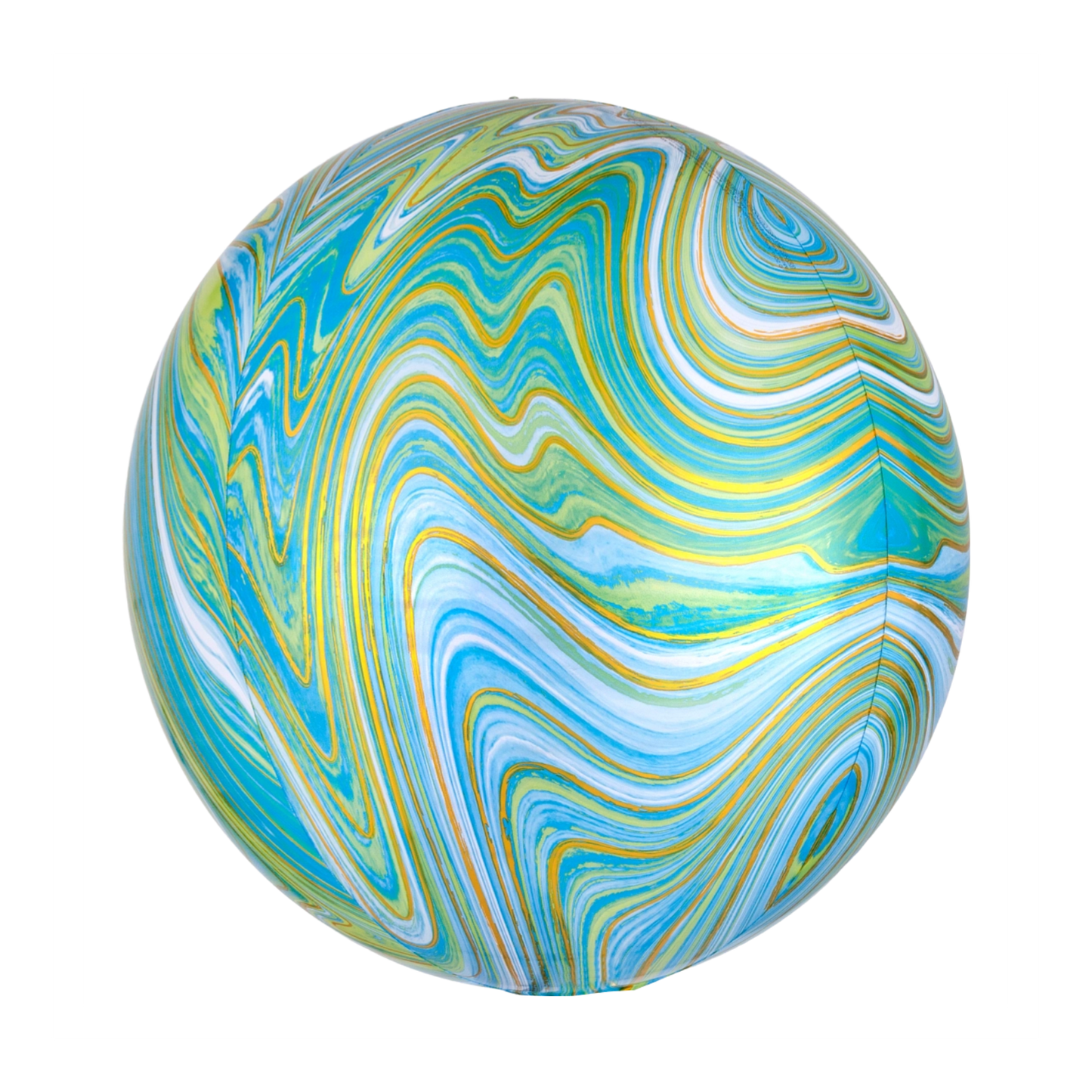 16 In. Green Marblez Orbz Foil Balloon