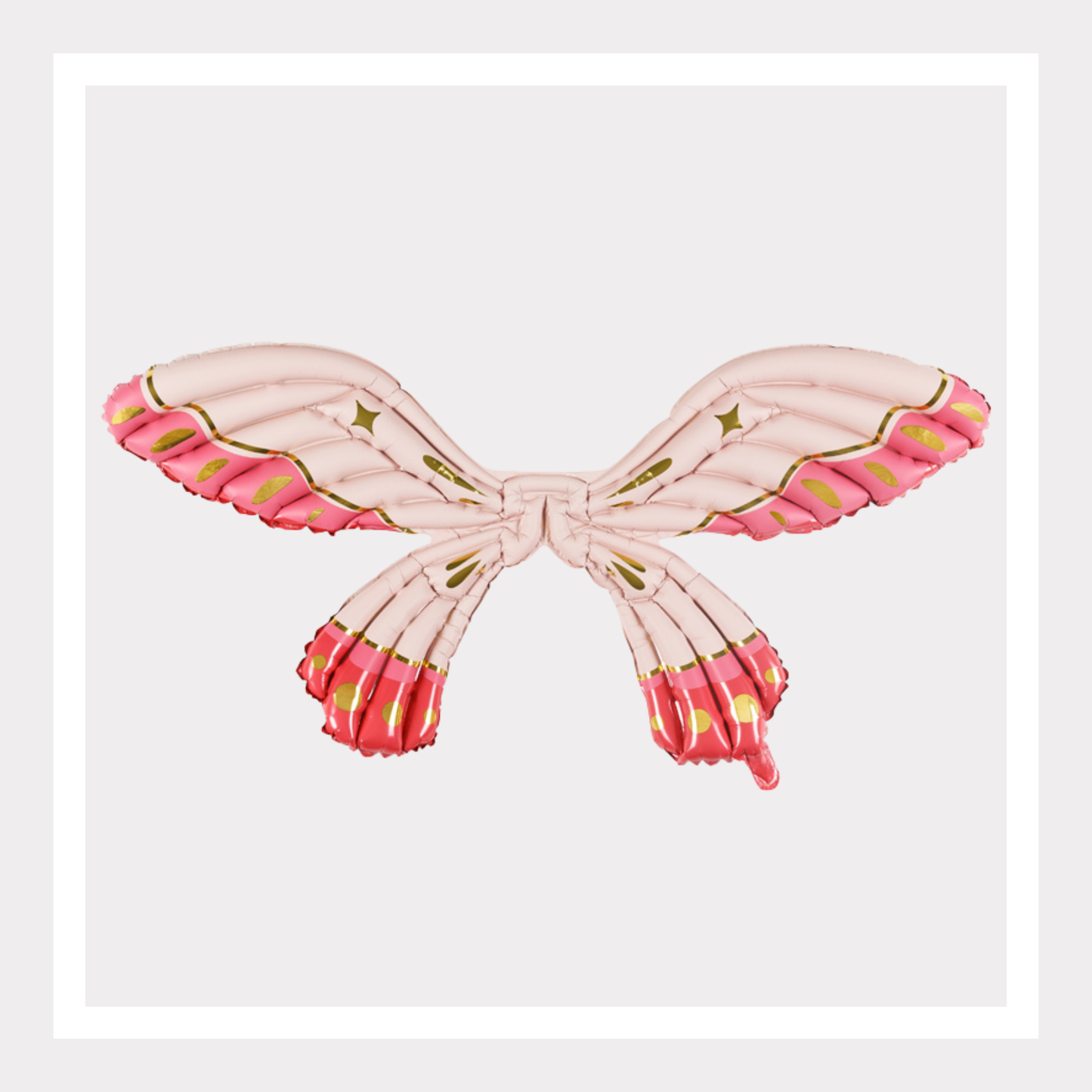 40 In. Matte Pink Butterfly Wings Foil Balloon