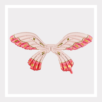 40 In. Matte Pink Butterfly Wings Foil Balloon