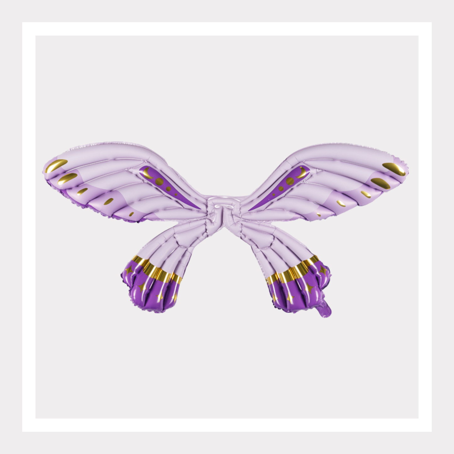 40 In. Matte Purple Butterfly Wings Foil Balloon