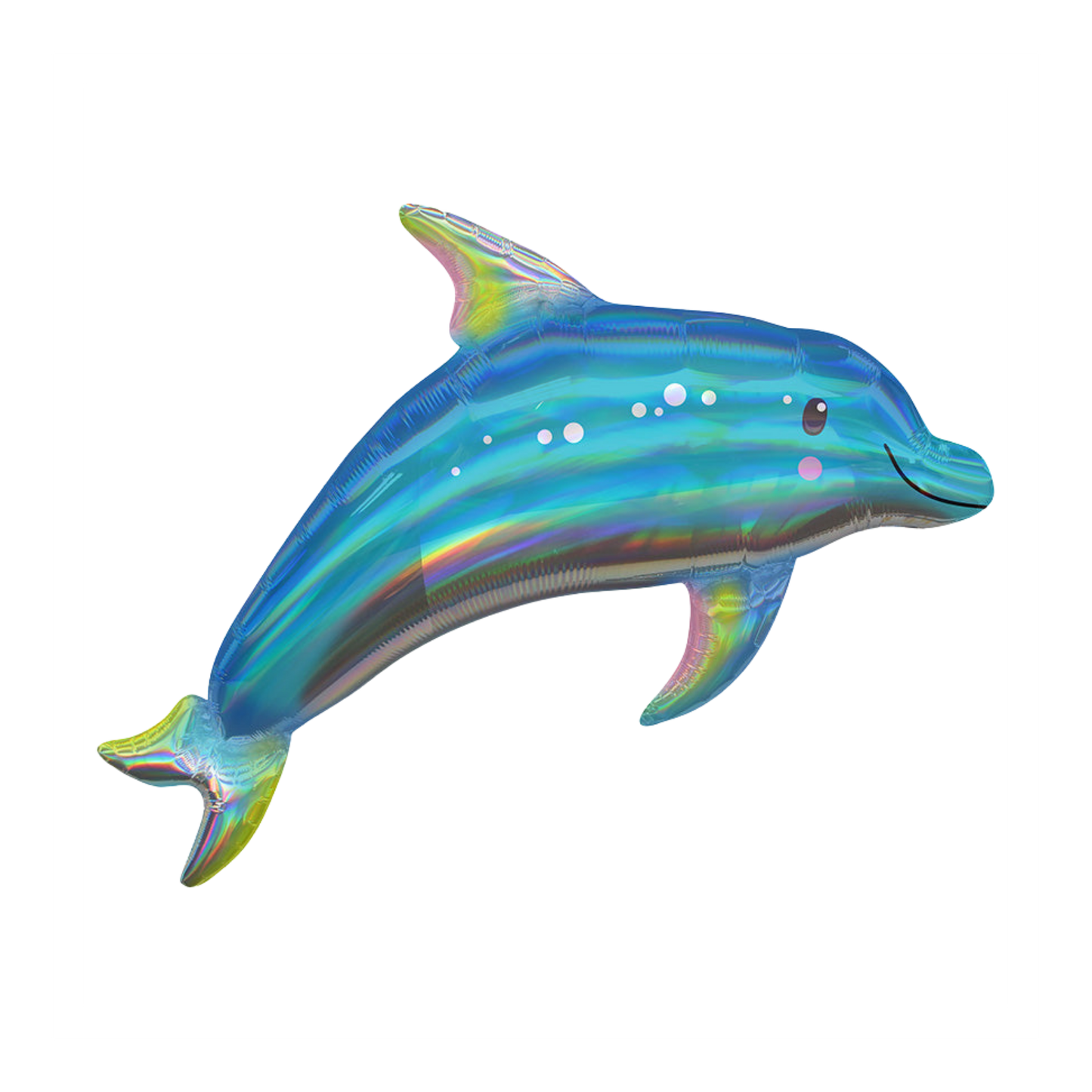 29 In. Iridescent Blue Dolphin Foil Balloon