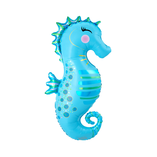 35 In. Iridescent Sea Horse Foil Balloon