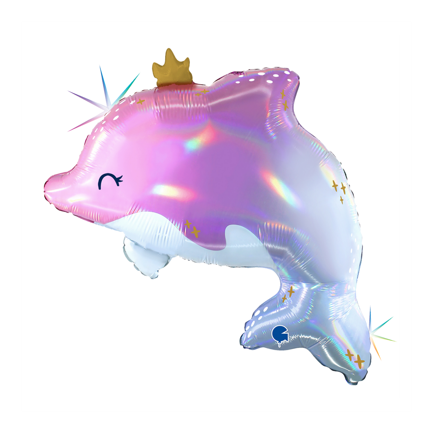 32 In. Glowy Dolphin Foil Balloon