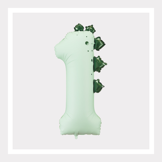 36 In. Dinosaur Number One Foil Balloon