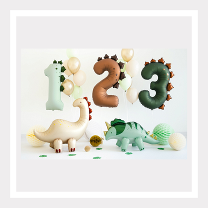 36 In. Dinosaur Number One Foil Balloon