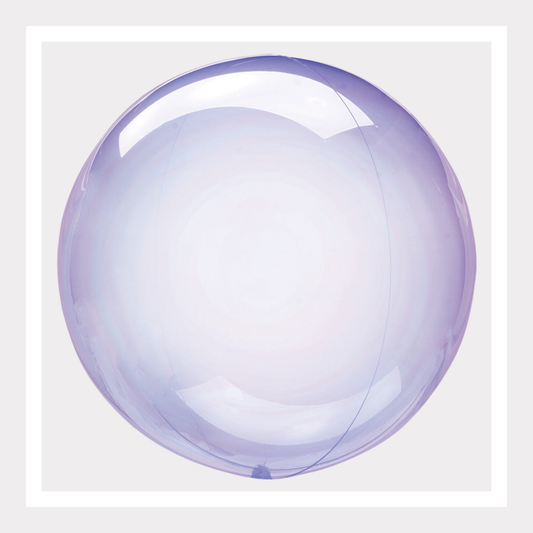 10 In. Purple Crystal Clearz Orb Balloon