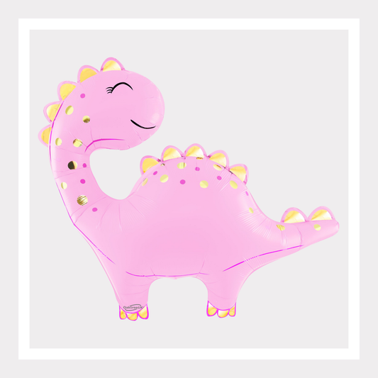 33 In. Pink Dinosaur Foil Balloon