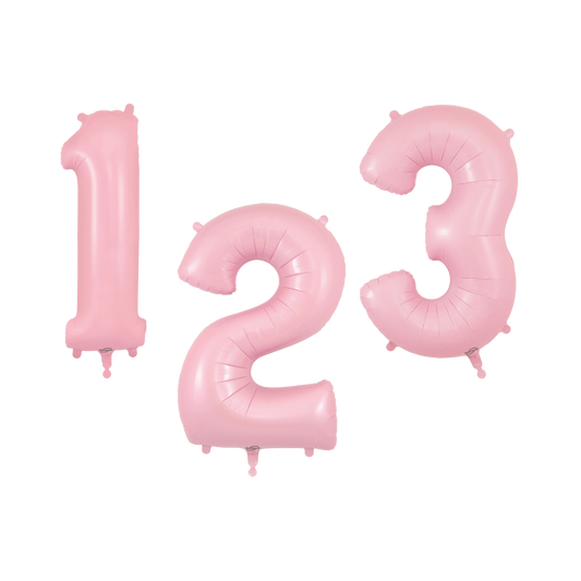34 In. Matte Pink Number Foil Balloon