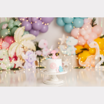 Pastel Dino Balloon Garland Kit