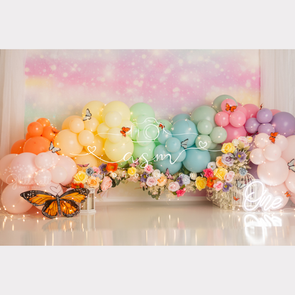 Watercolor Rainbow Balloon Garland Kit