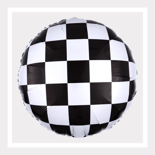 18 In. Checkerboard Foil Balloon